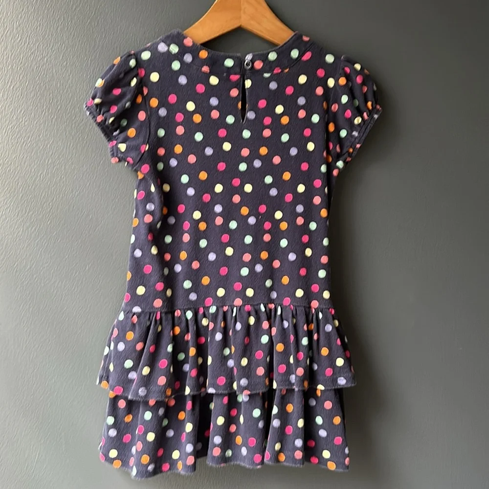 💞 GYMBOREE Girls Dress navy with polka dots girls size 7 girls